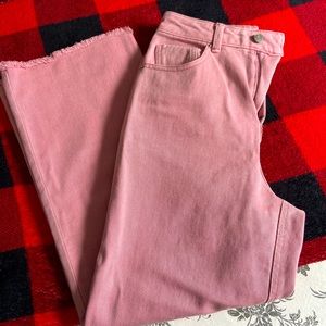 Pink jeans wide legs